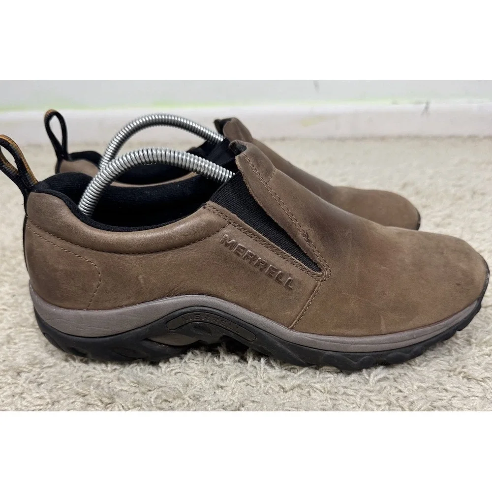 Merrell Jungle Moc Nubuck Brown Waterproof Slip-On Shoes Men's Size 10 Outdoors